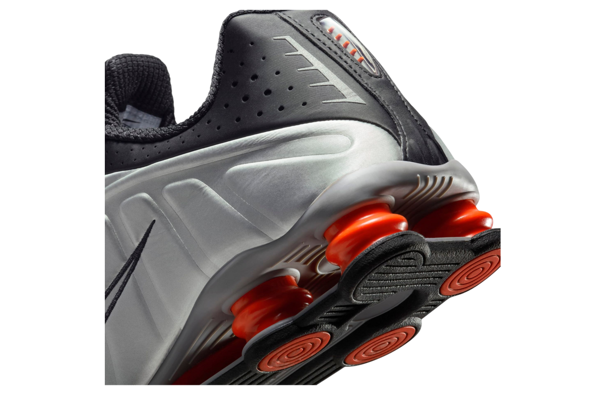 The Nike Shox R4 Metallic Silver / Red - Image 8