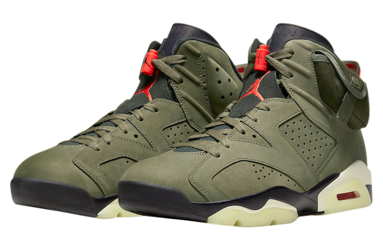Travis Scott x Air Jordan 6 Medium Olive - Image 2