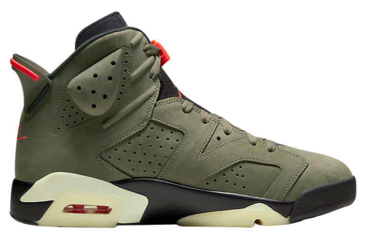 Travis Scott x Air Jordan 6 Medium Olive - Image 3