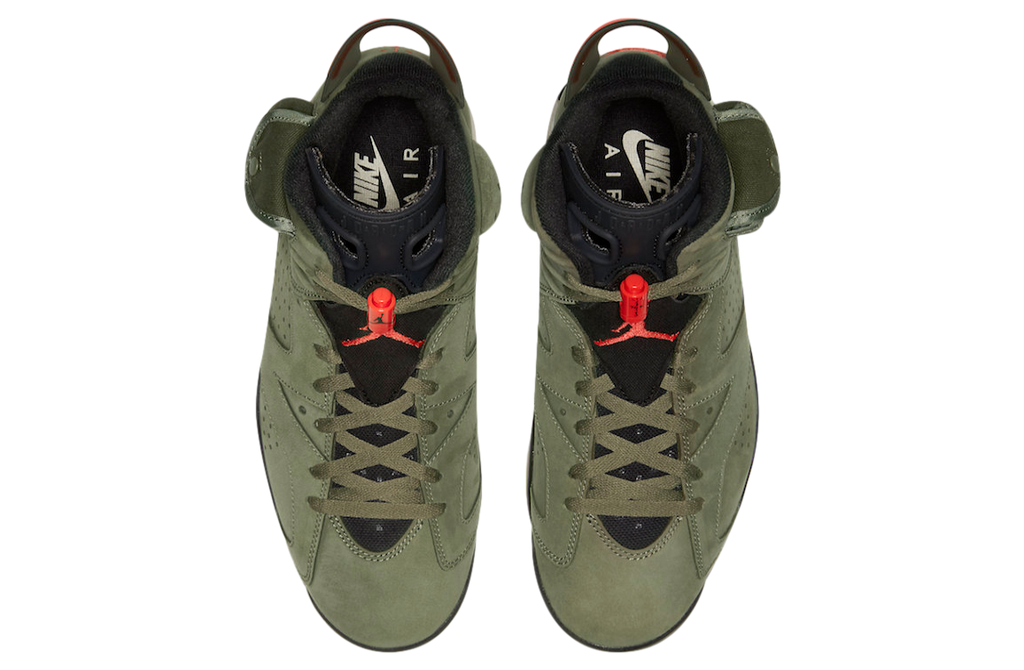 Travis Scott x Air Jordan 6 Medium Olive - Image 4