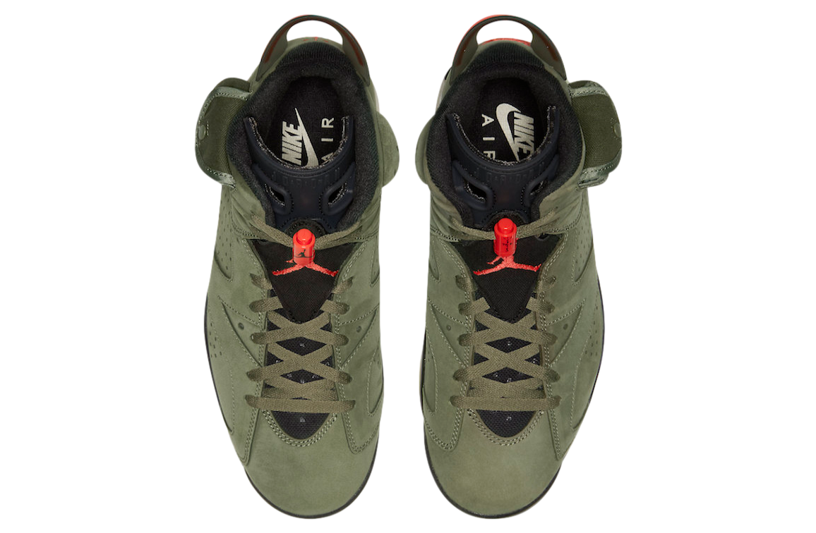Travis Scott x Air Jordan 6 Medium Olive - Image 4