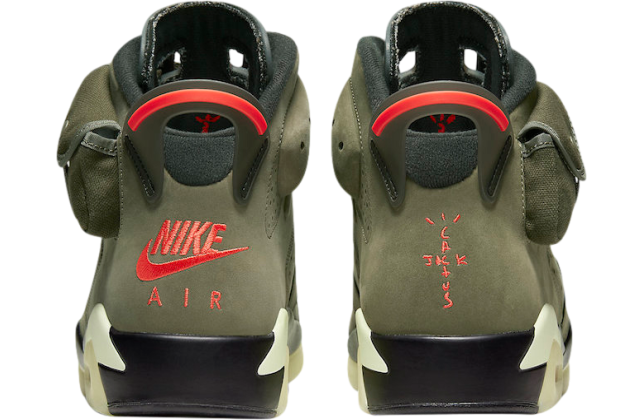 Travis Scott x Air Jordan 6 Medium Olive - Image 5