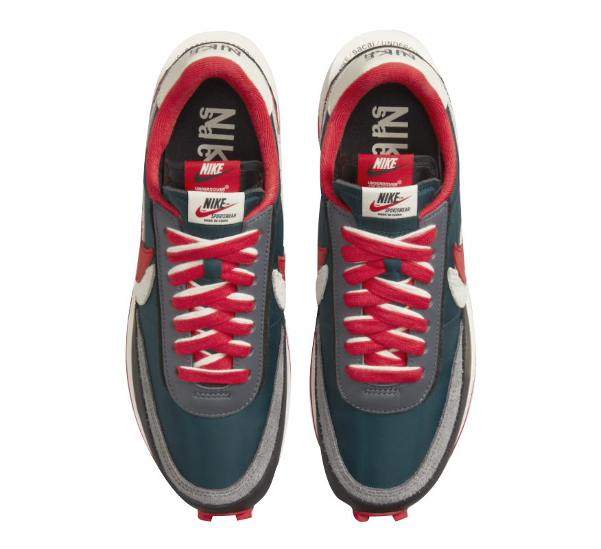 Undercover x Sacai x Nike LDWaffle Midnight Spruce - Image 4