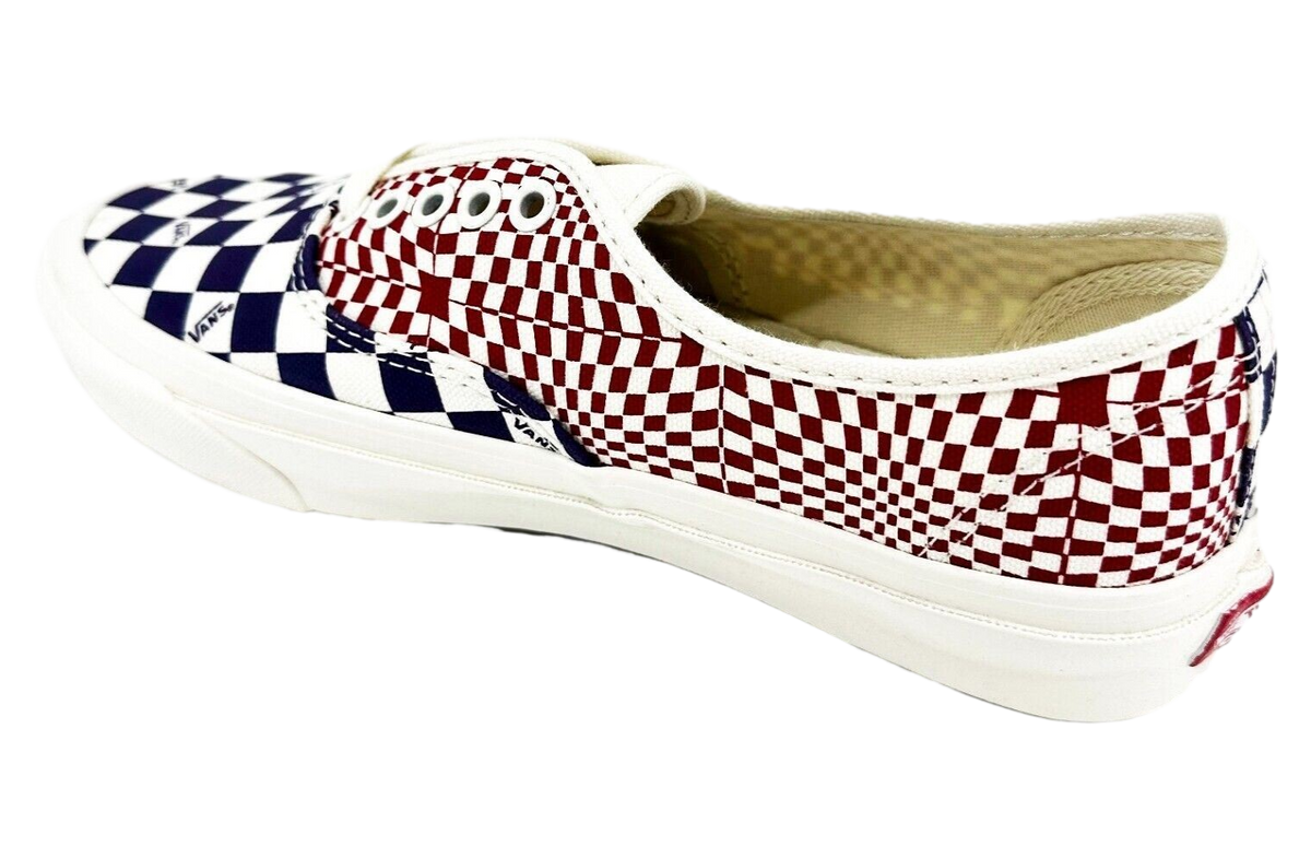 Vans OG Authentic LX Logo Check Indigo Red - Image 3