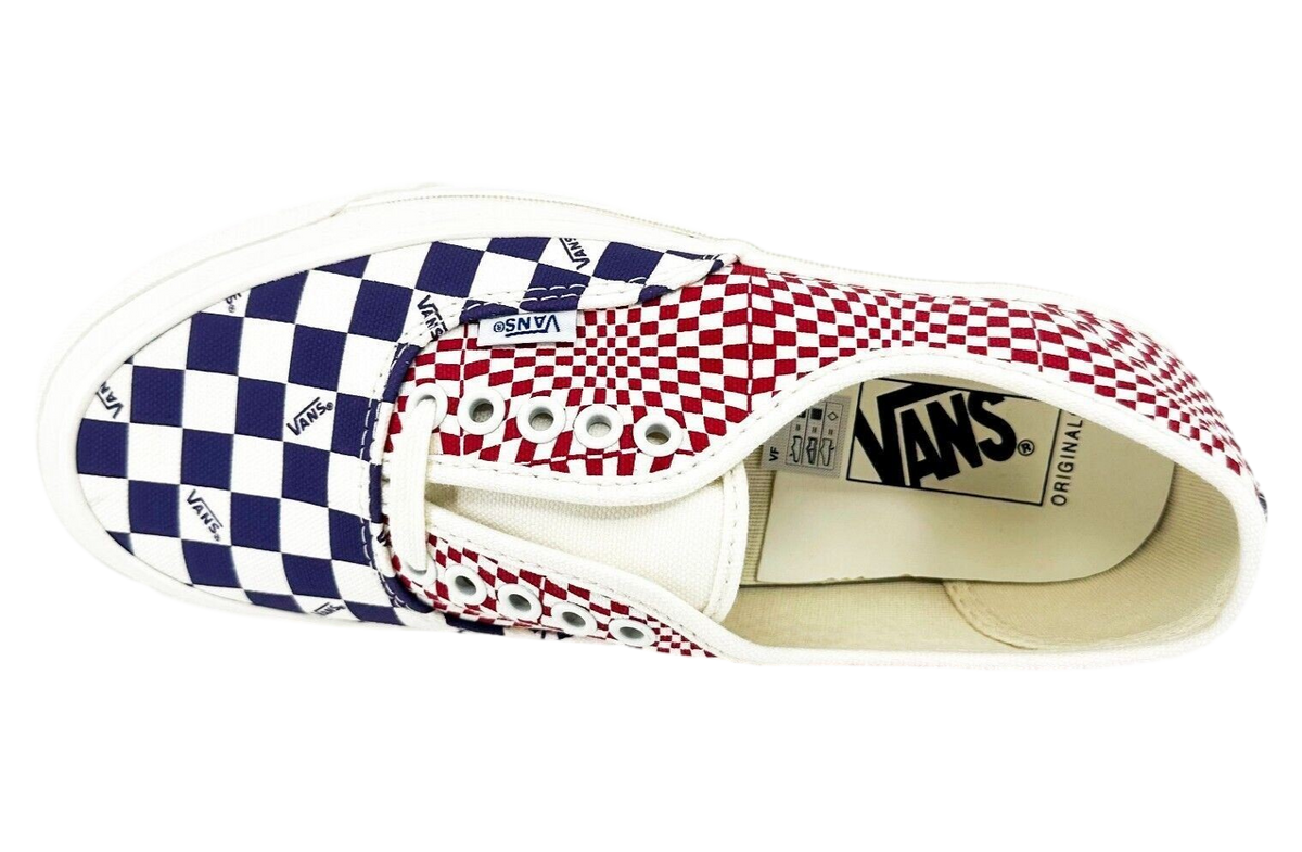 Vans OG Authentic LX Logo Check Indigo Red - Image 4