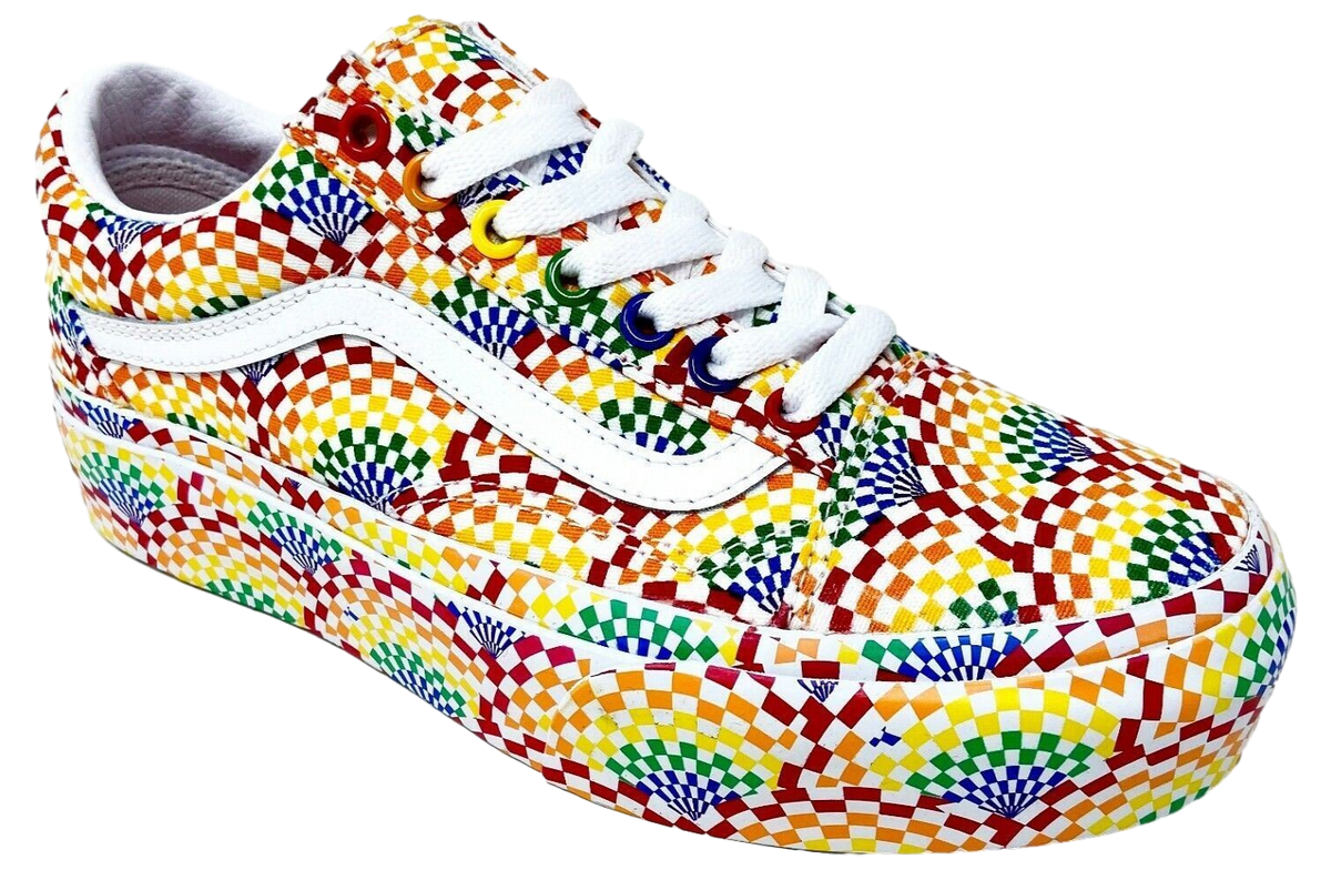 Vans Old Skool Platform Pride Multi / True White - Image 2