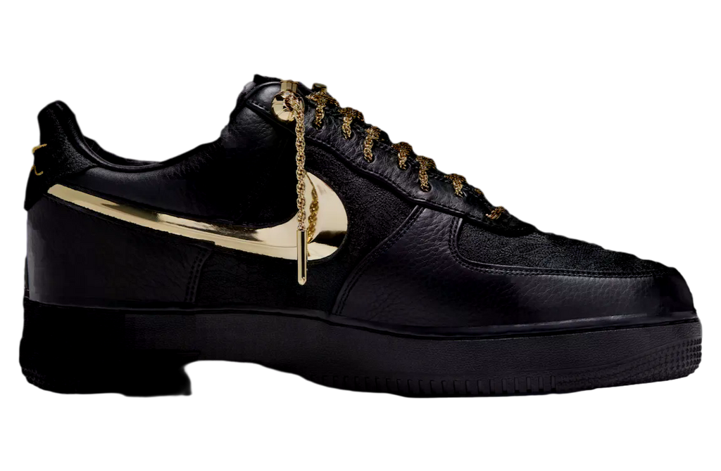 Victor Solomon x Nike Air Force 1 Low Black / Metallic Gold - Image 3