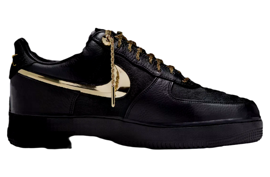 Victor Solomon x Nike Air Force 1 Low Black / Metallic Gold - Image 3