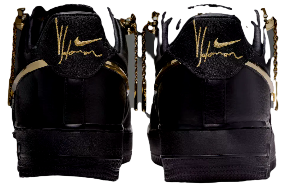 Victor Solomon x Nike Air Force 1 Low Black / Metallic Gold - Image 5