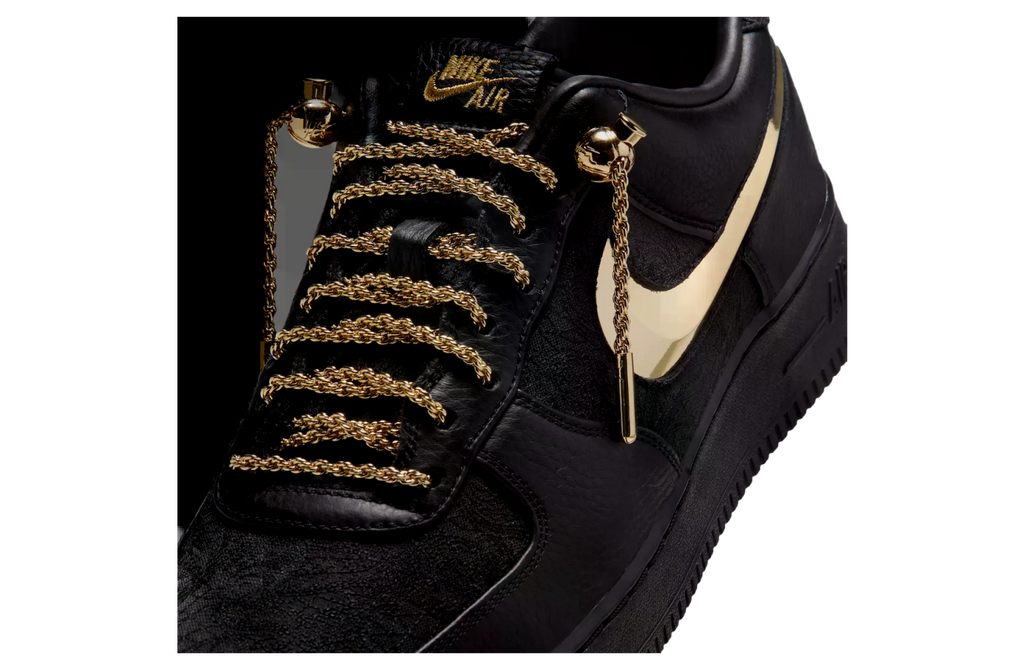 Victor Solomon x Nike Air Force 1 Low Black / Metallic Gold - Image 7