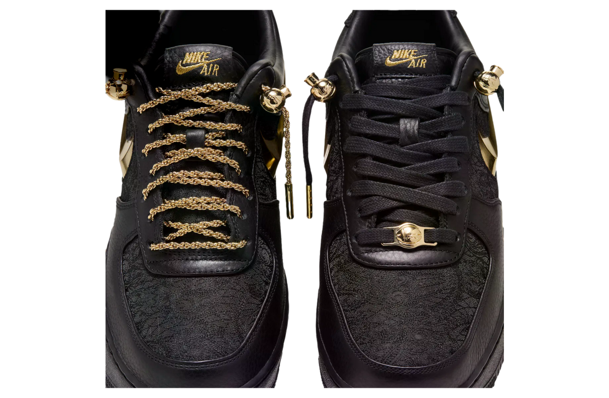 Victor Solomon x Nike Air Force 1 Low Black / Metallic Gold - Image 9