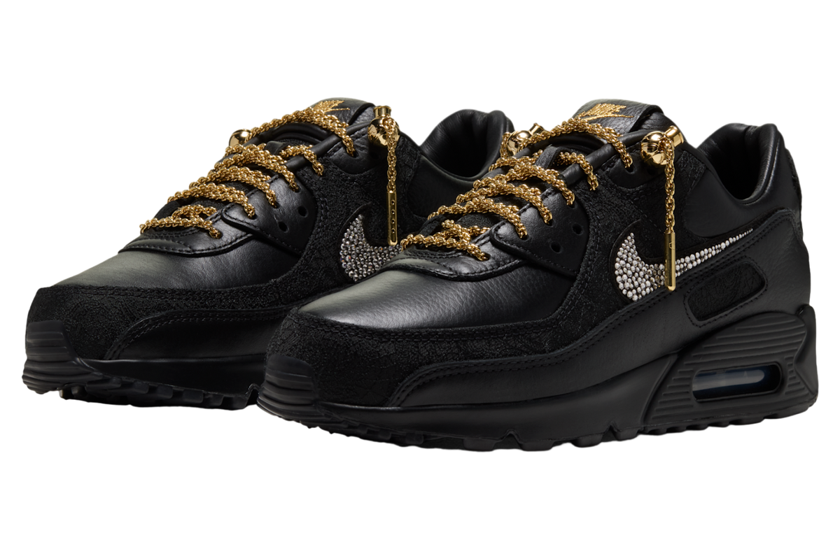Victor Solomon x Nike Air Max 90 Black / Metallic Gold - Image 2
