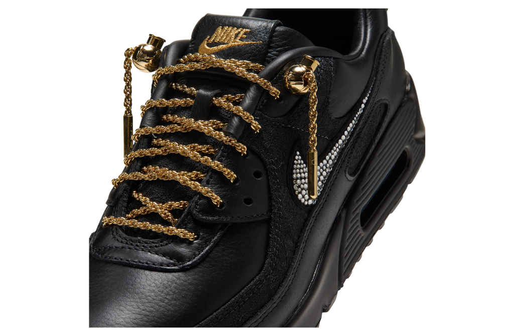 Victor Solomon x Nike Air Max 90 Black / Metallic Gold - Image 7