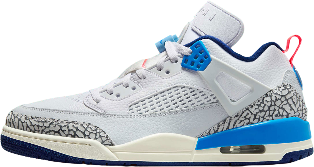 Jordan Spizike Low White / Blue Void / Hot Lava