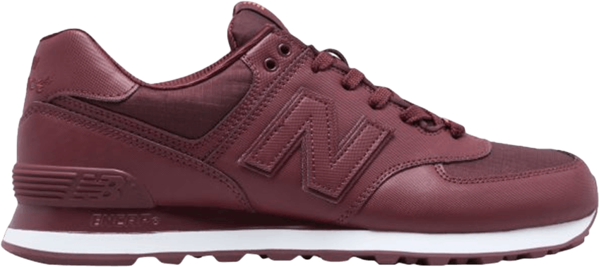 New Balance 574 Burgundy Flight Jacket Burgundy / White