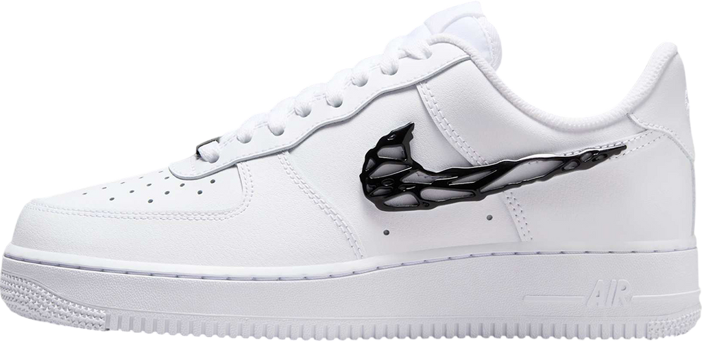 Nike Air Force 1 Low Shredded Metal Swoosh White / Black