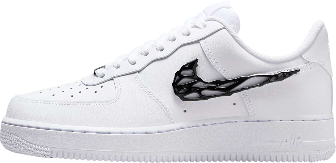 Nike Air Force 1 Low Shredded Metal Swoosh White / Black