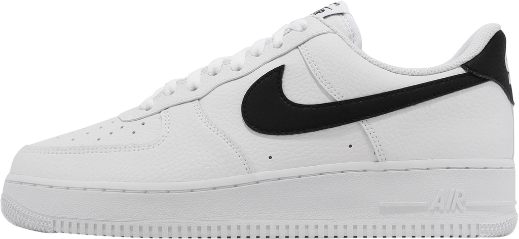 Nike Air Force 1 Low White Black Pebbled Leather