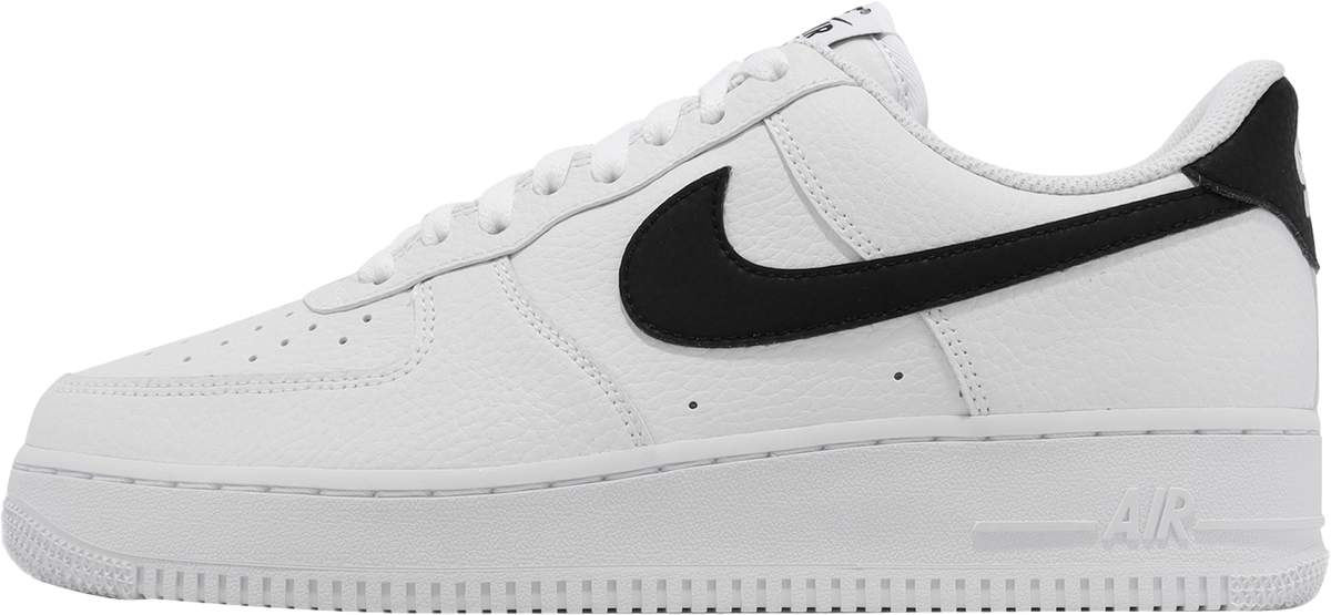 Nike Air Force 1 Low White Black Pebbled Leather