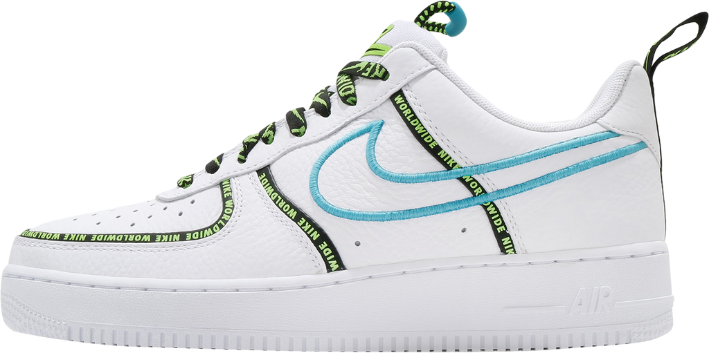 Nike Air Force 1 Low Worldwide White Blue Fury Volt