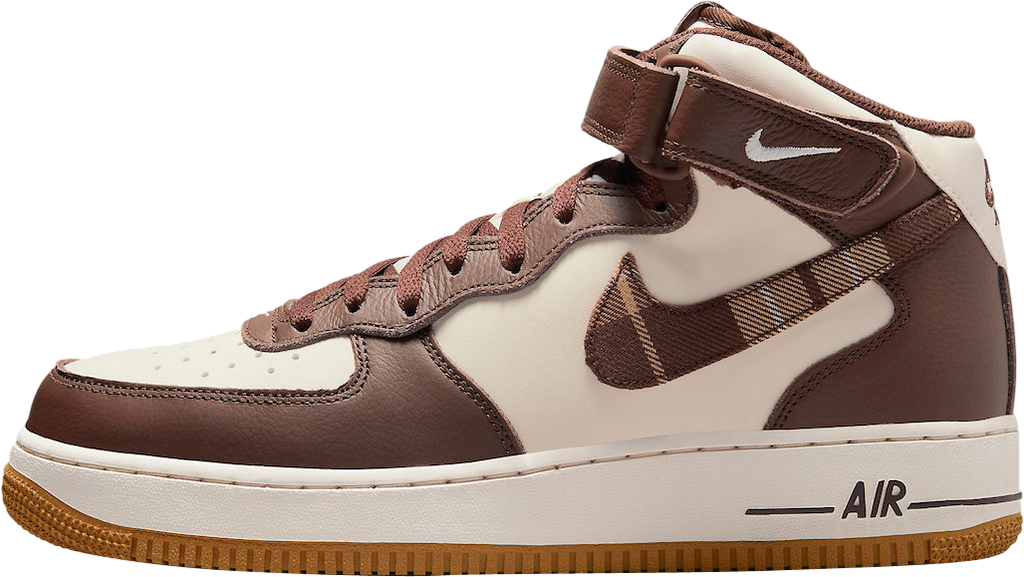Nike Air Force 1 Mid Plaid Brown