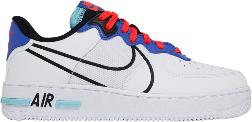 Nike Air Force 1 React GS Astronomy Blue Laser Crimson