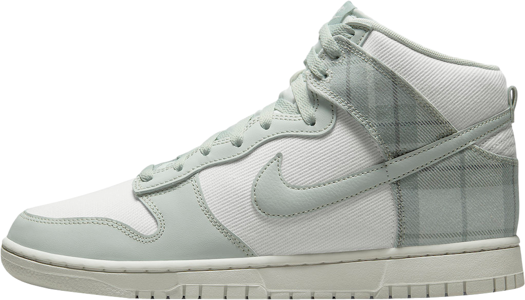 Nike Dunk High Plaid White Green