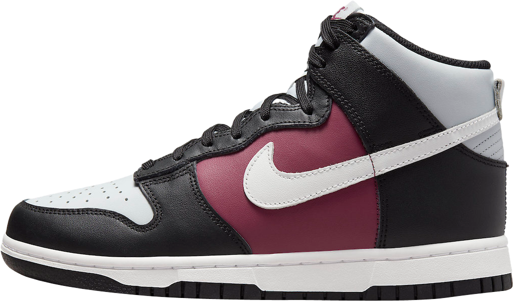 Nike Dunk High White Black Maroon