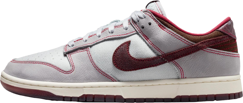 Nike Dunk Low Canvas Wolf Grey / Team Red