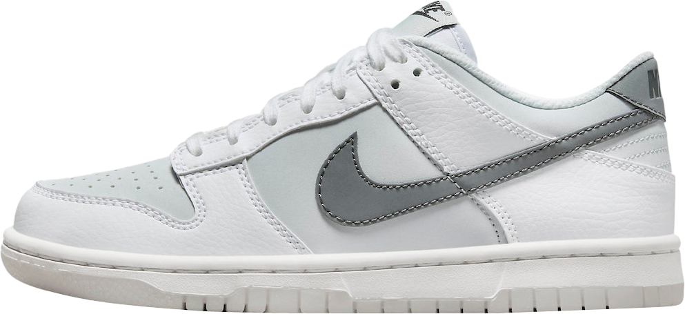 Nike Dunk Low GS Grey White Reflective Swoosh
