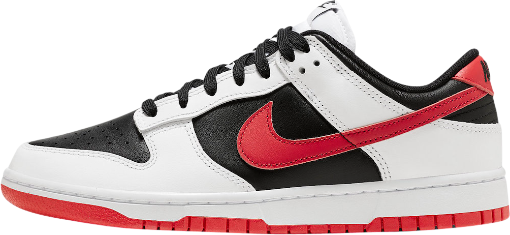 Nike Dunk Low White Black University Red