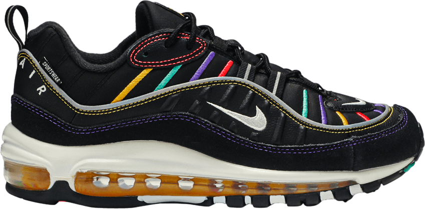 Nike Wmns Air Max 98 Premium Martin Black / Flash Crimson