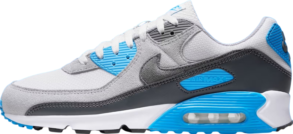 Nikes Air Max 90 Platinum Tint / Blue Lightning