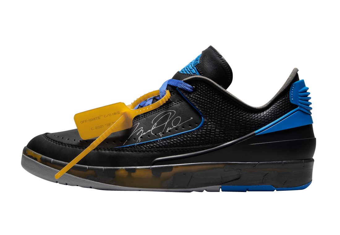 Off-White x Air Jordan 2 Low Black Varsity Royal