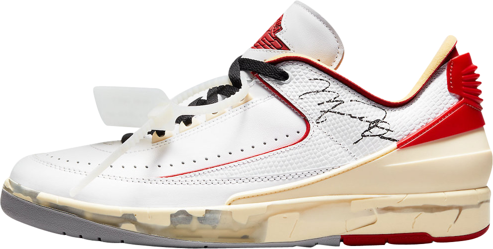 Off-White x Air Jordan 2 Low White Varsity Red