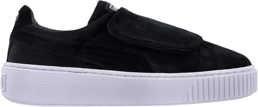 Puma Basket Platform Strap Velvet Rope-Black WMNS