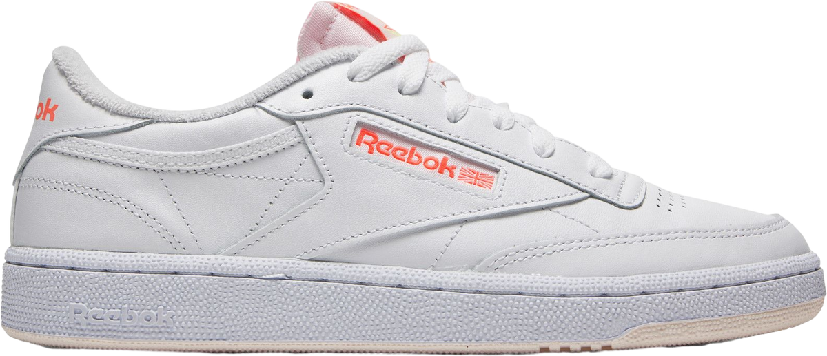 Reebok Club C 85 White Orange Flare WMNS