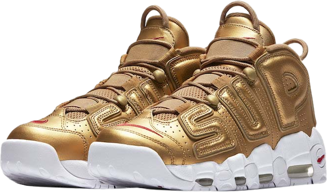 Supreme x Nike Air More Uptempo Metallic Gold