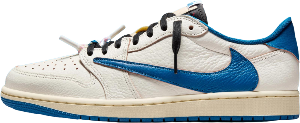 Travis Scott x Fragment Air Jordan 1 Low Sail / Military Blue
