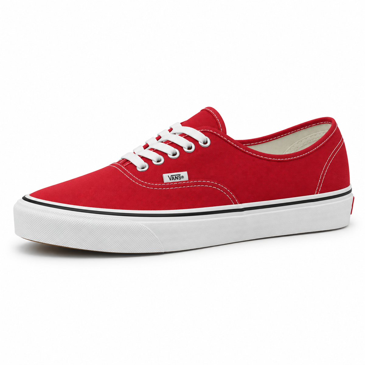 AI-generated product illustration: Vans Vault OG LX ( Canvas) Red True White