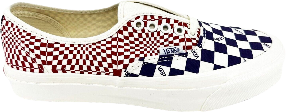 Vans OG Authentic LX Logo Check Indigo Red