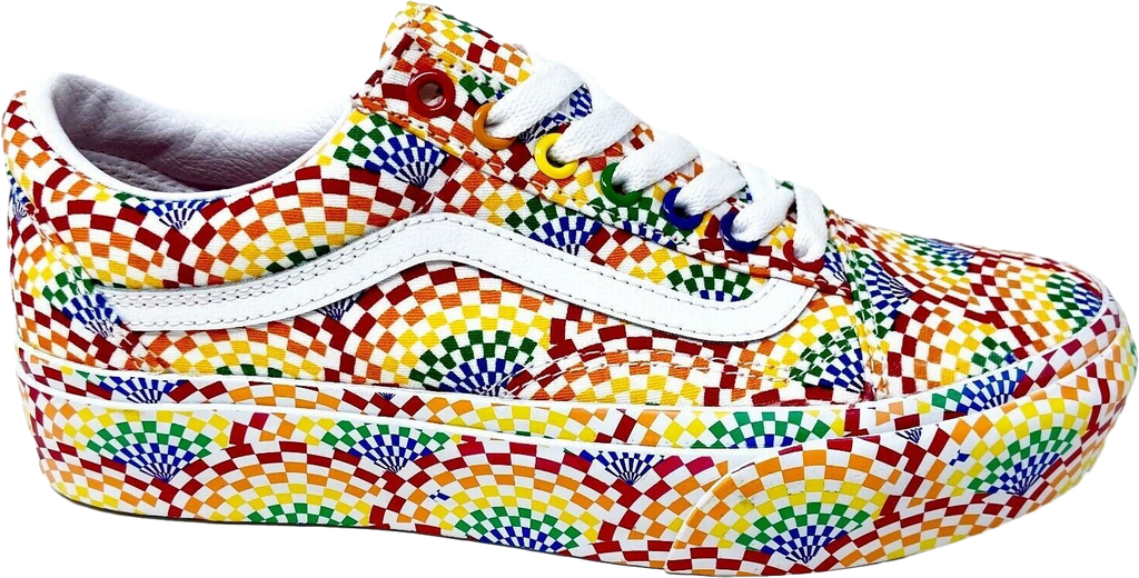 Vans Old Skool Platform Pride Multi / True White